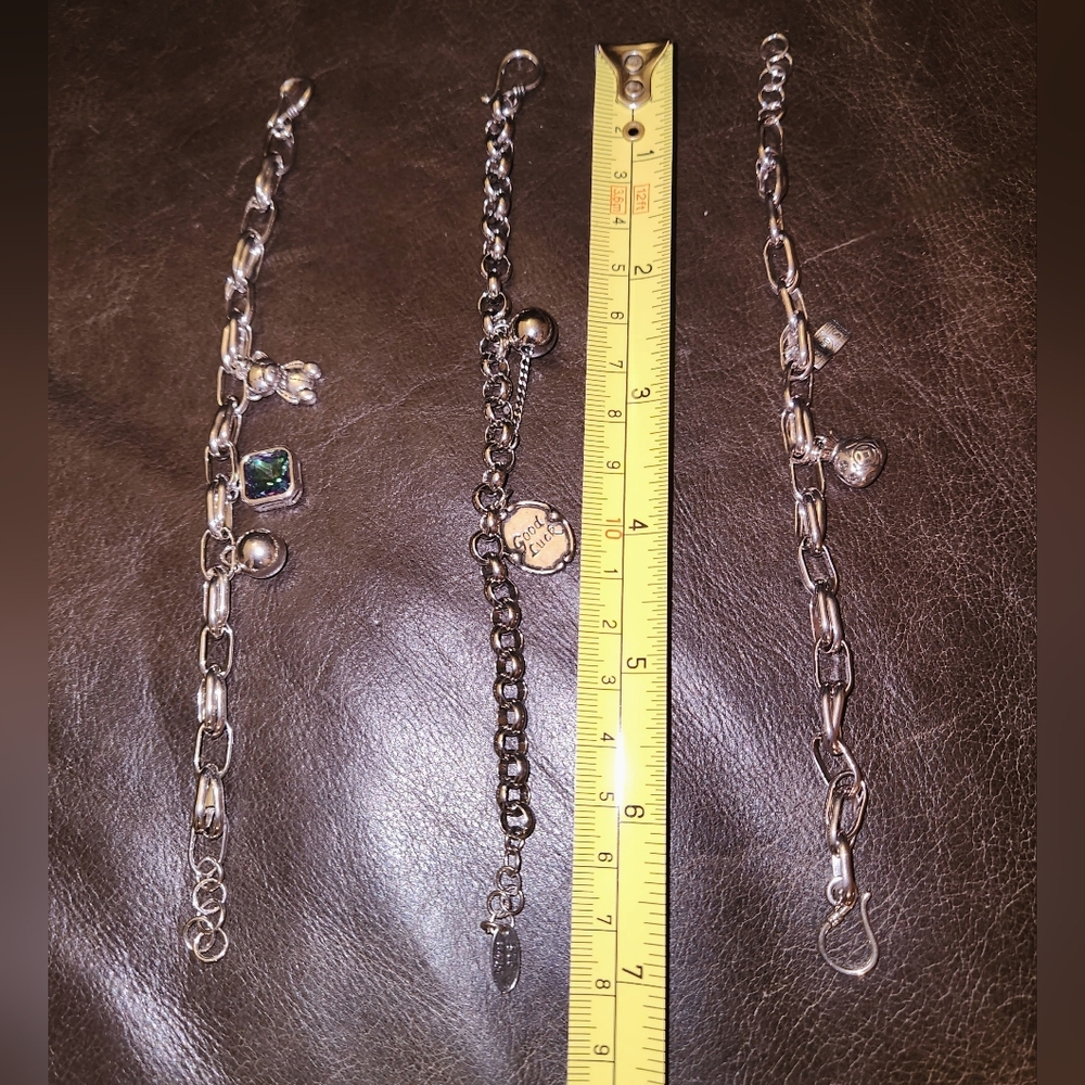 925 Sterling Silver Money Bag and 100  Bill  Lucky Abundance Charm Bracelet - Picture 6 of 6